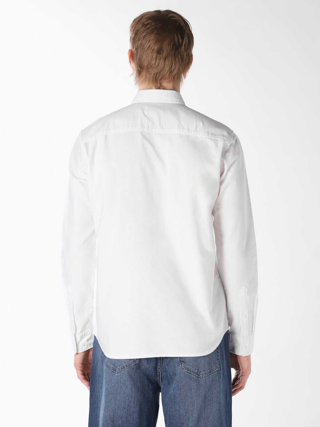 White Cotton Formal Shirt