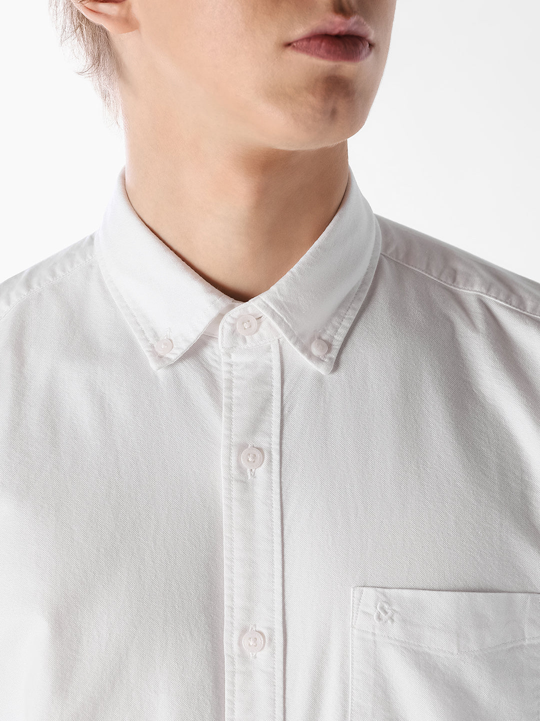 White Cotton Formal Shirt