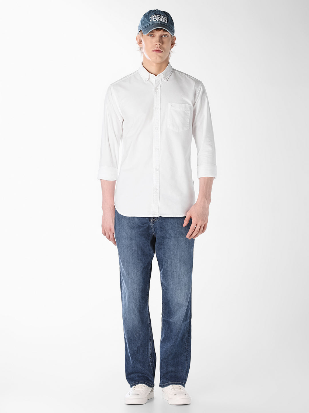 White Cotton Formal Shirt