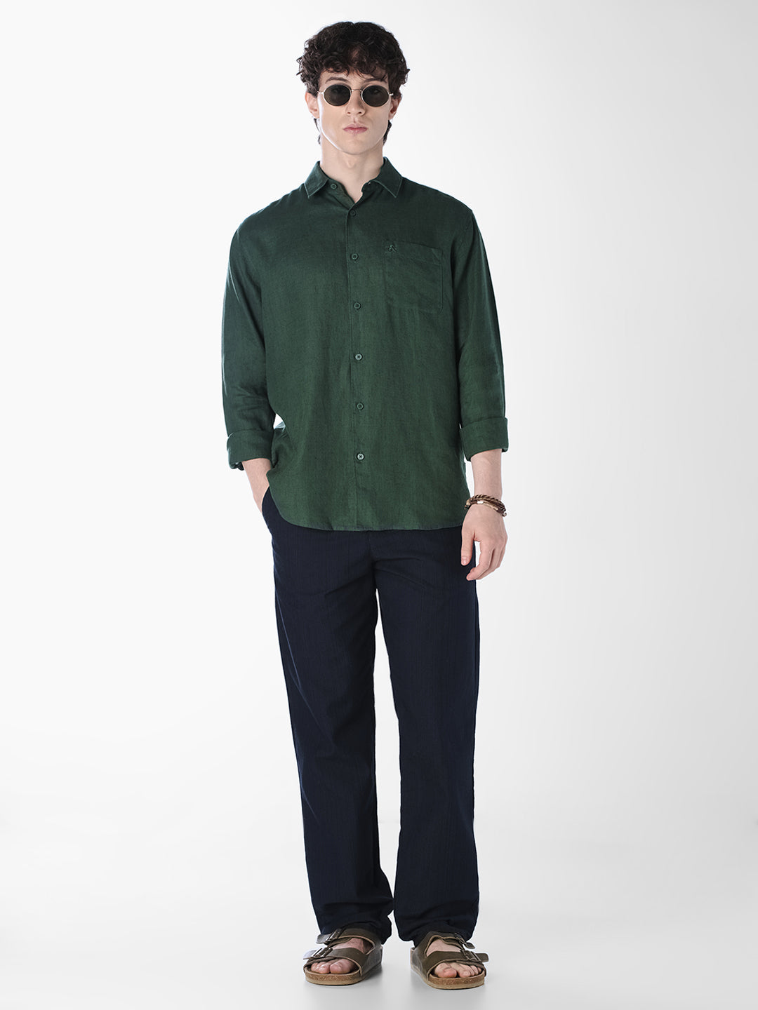 Cotton Textured Regular Fit Shirt