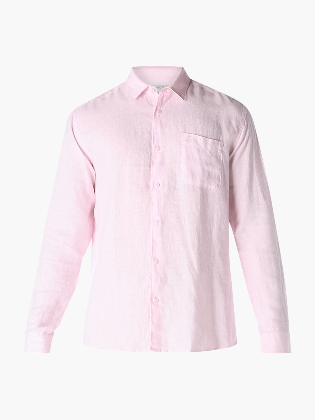 Pink Washed linen-cotton shirt
