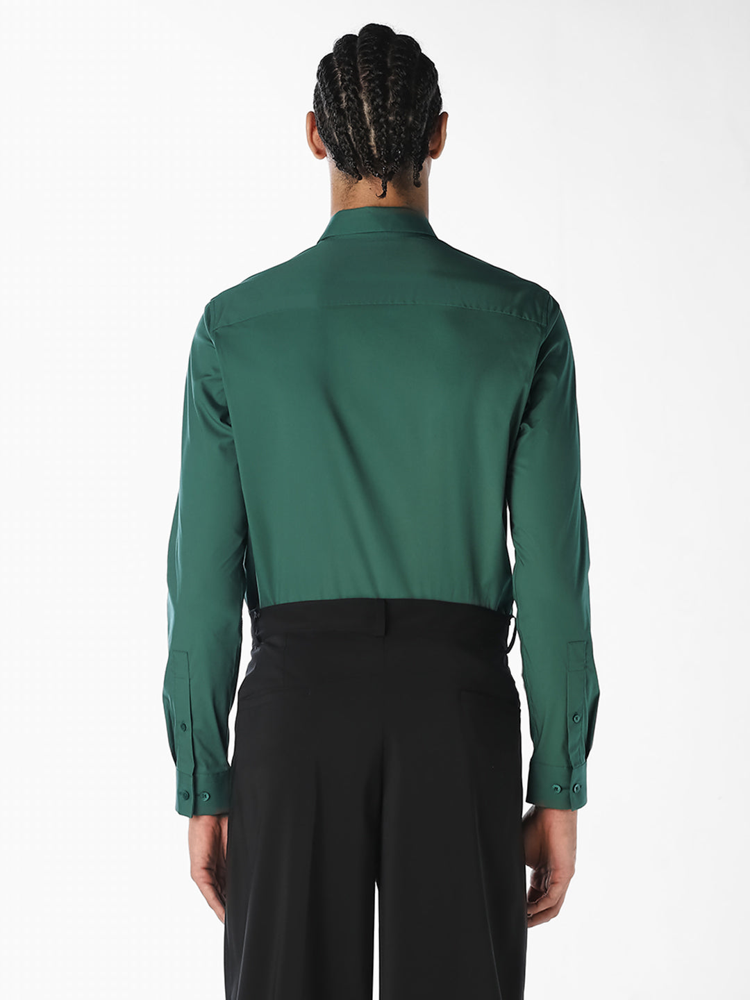 Green Formal Full Sleeves Shirt