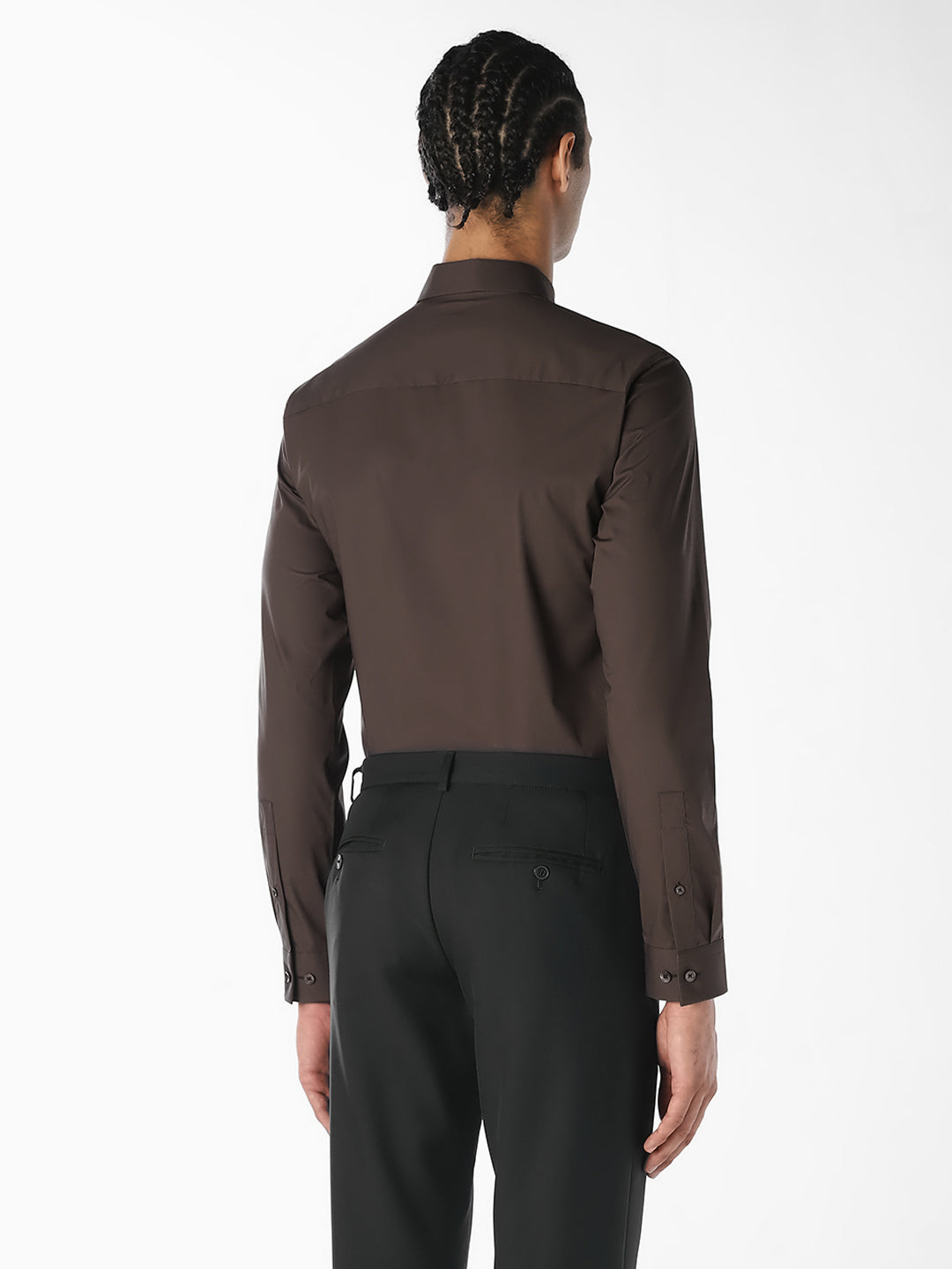 Dark Brown Formal Full Sleeves Shirt