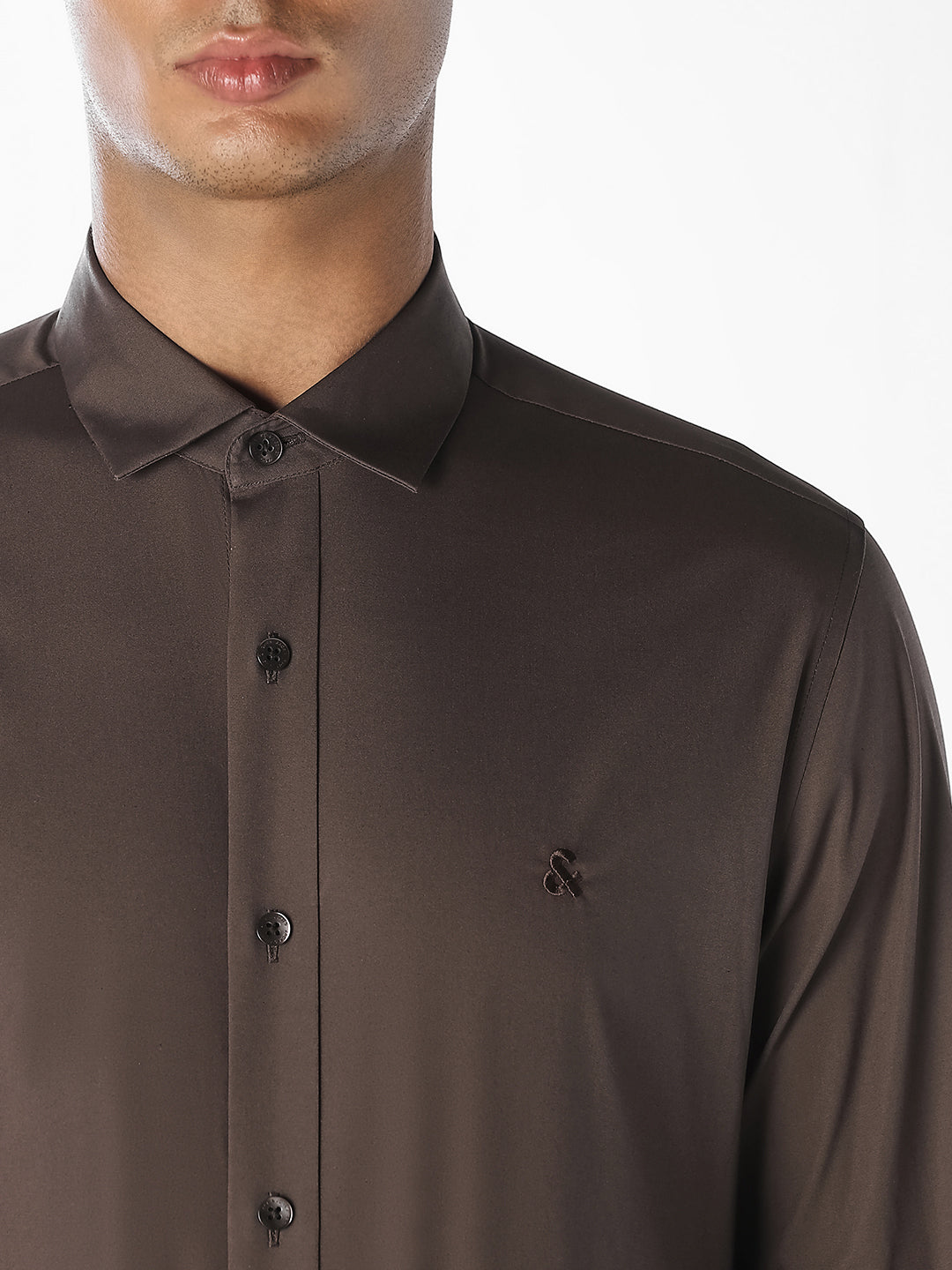 Dark Brown Formal Full Sleeves Shirt