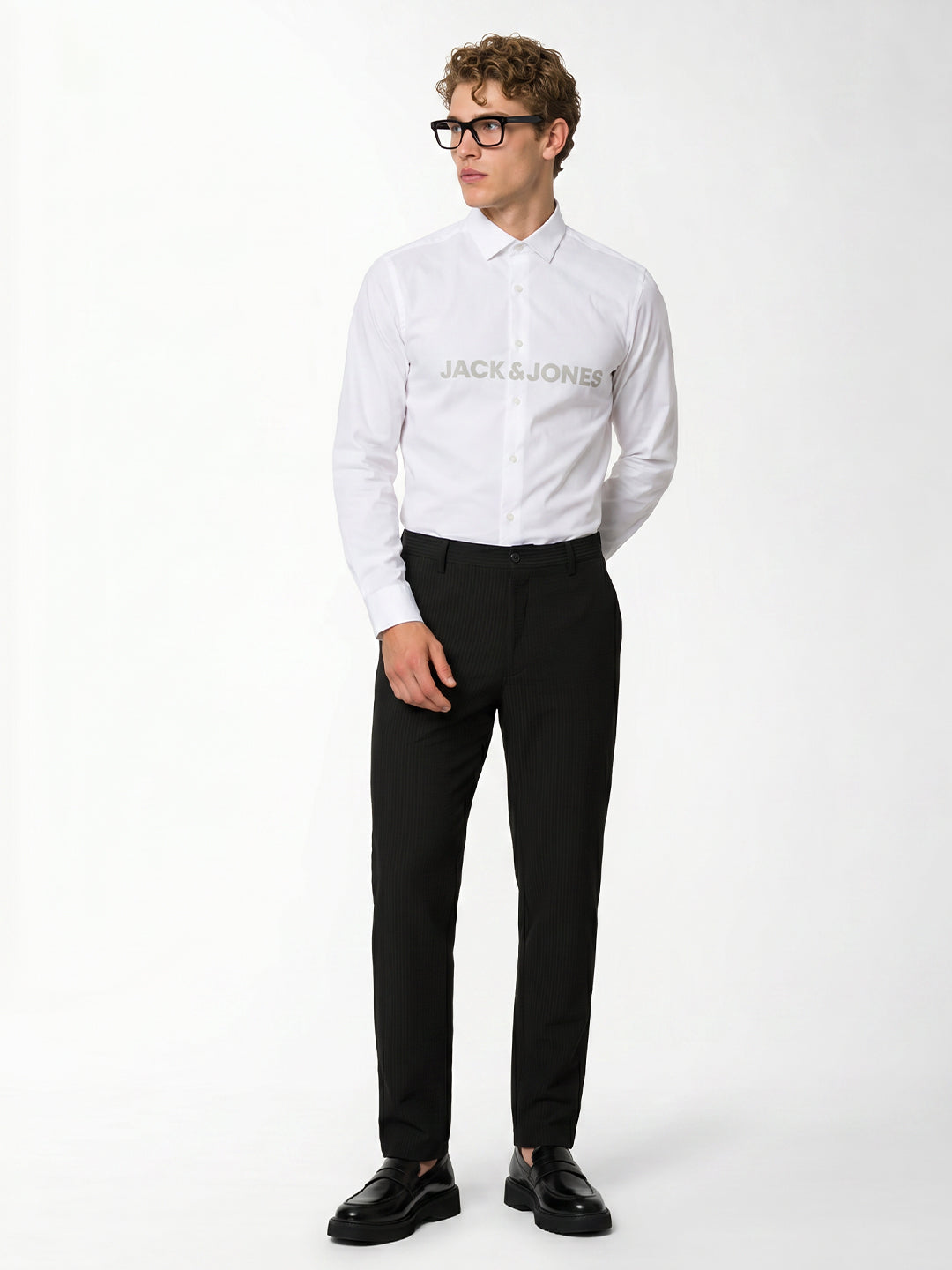 White Printed Cotton Shirt