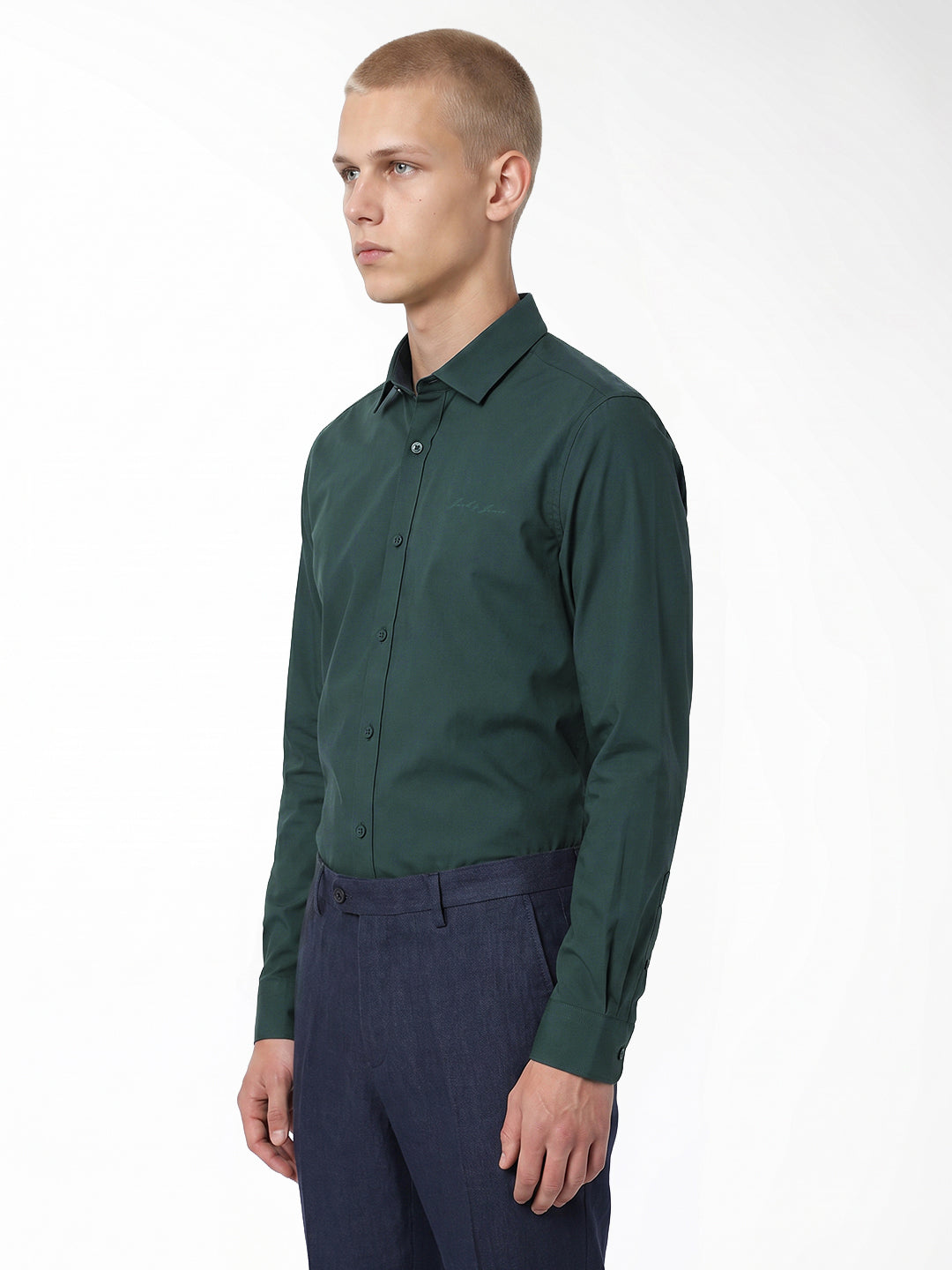 Slim Fit Dark Green Shirt
