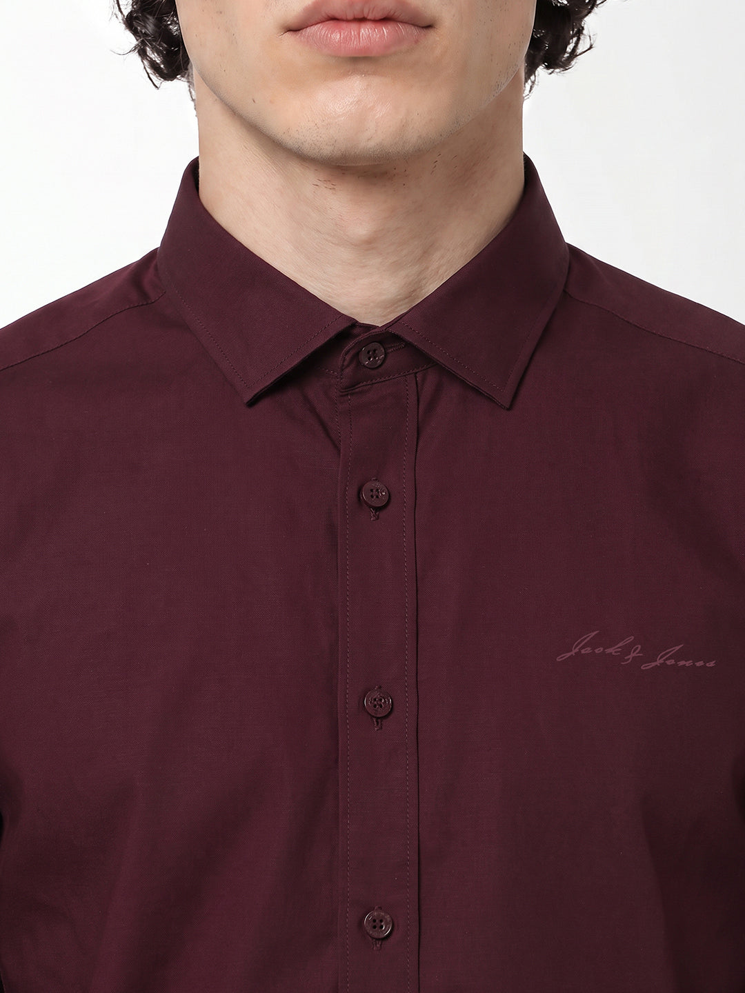 Slim Fit Dark Maroon Shirt
