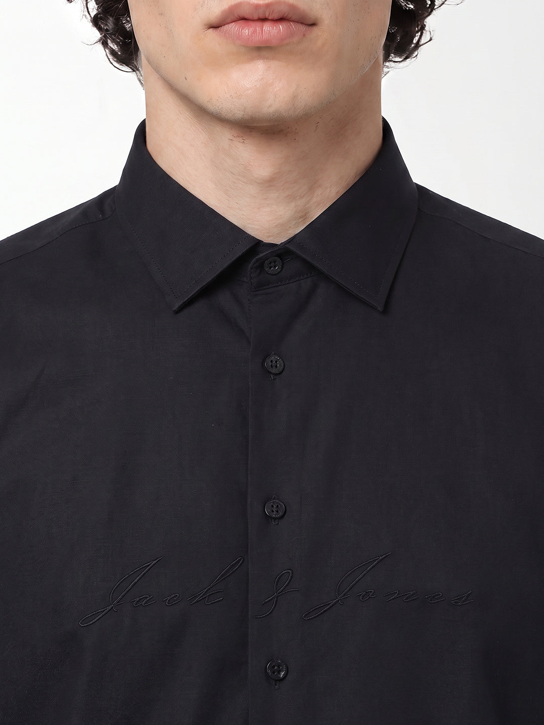 Black Embroidered Shirt