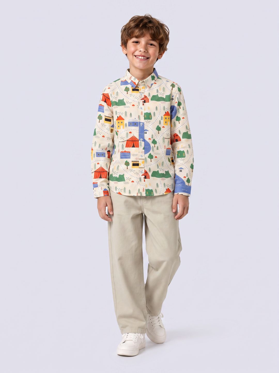 Boys Printed Full Sleeves Shirt