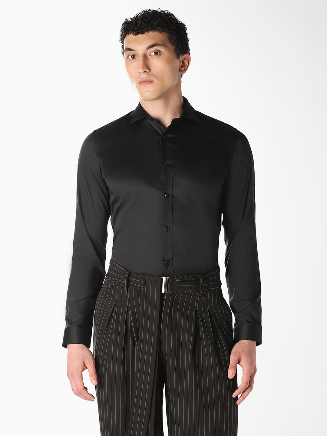 Black Cotton Formal Shirt