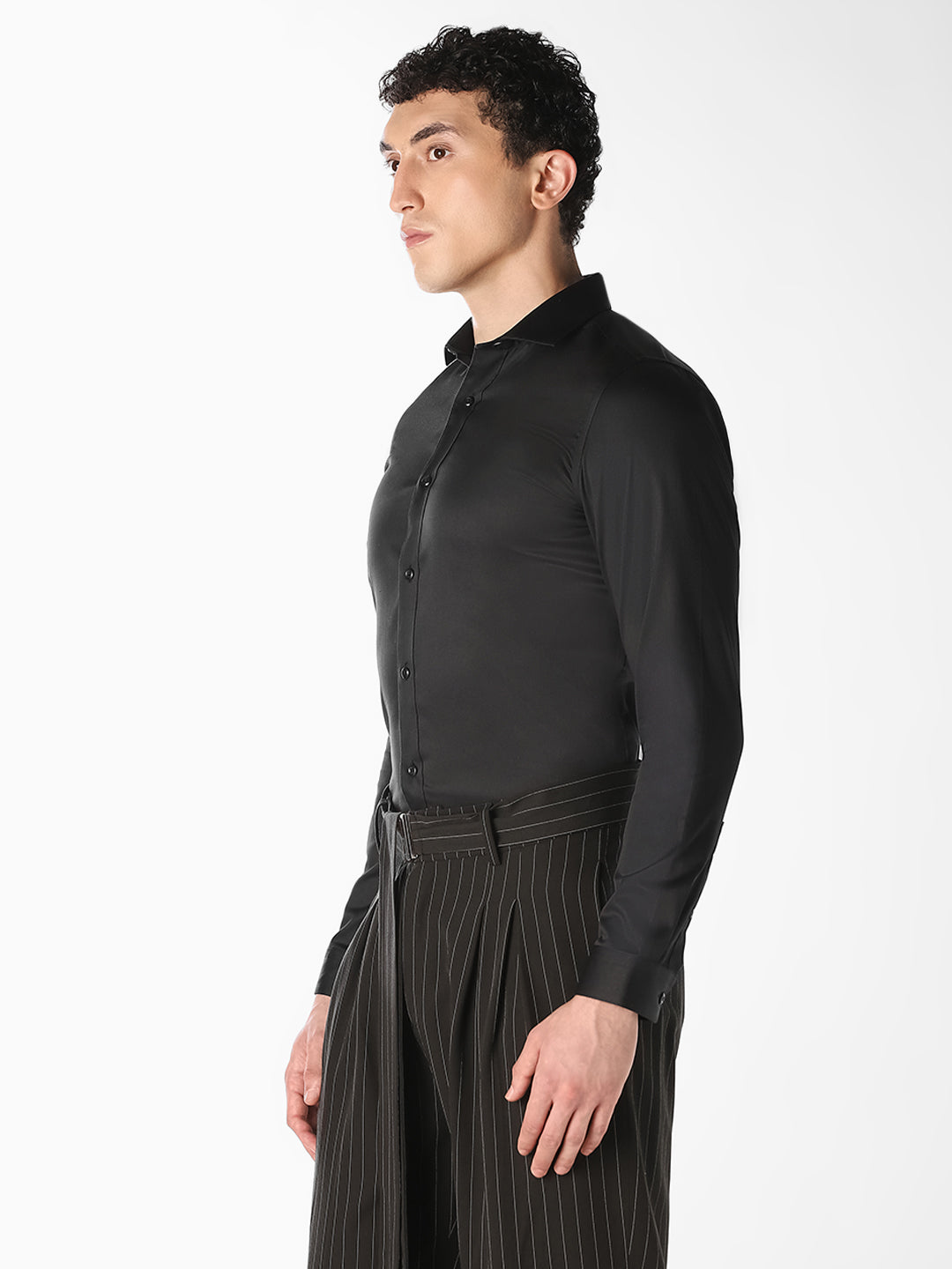 Black Cotton Formal Shirt
