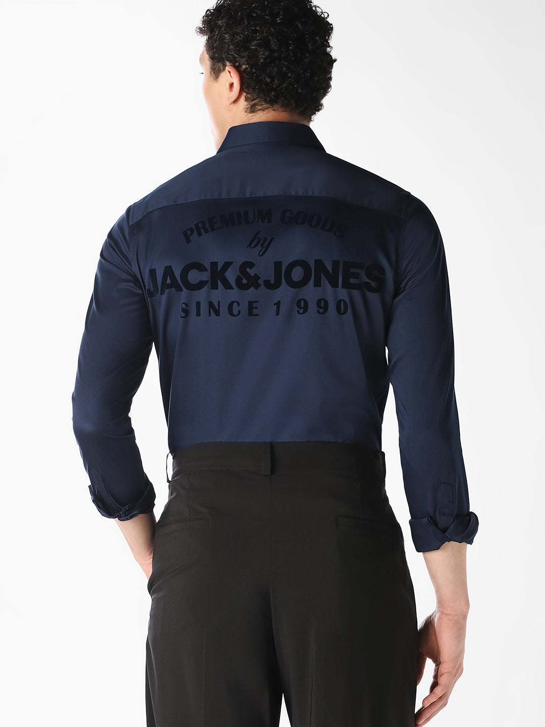 Navy Cotton Formal Shirt