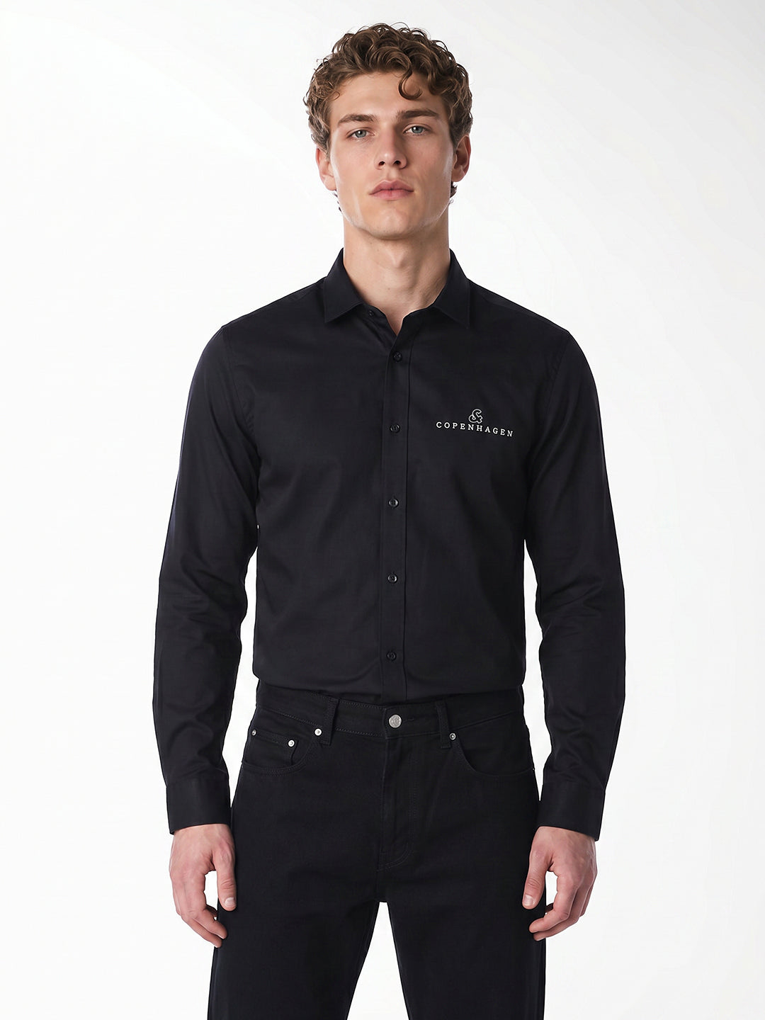 Black Logo Print Shirt
