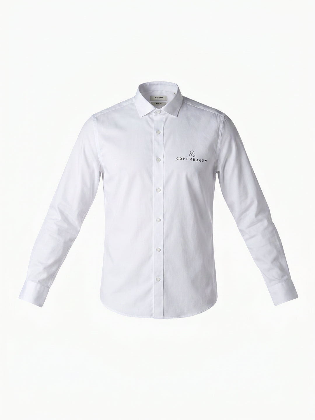 White Logo Print Shirt