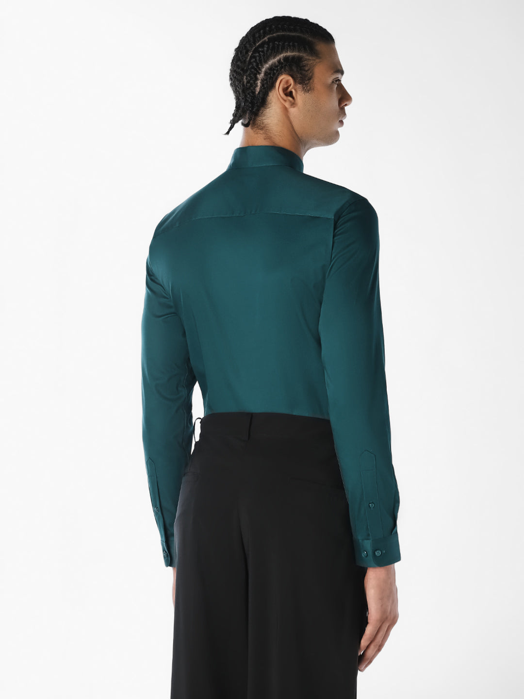 Dark Green Formal Full Sleeves Shirt