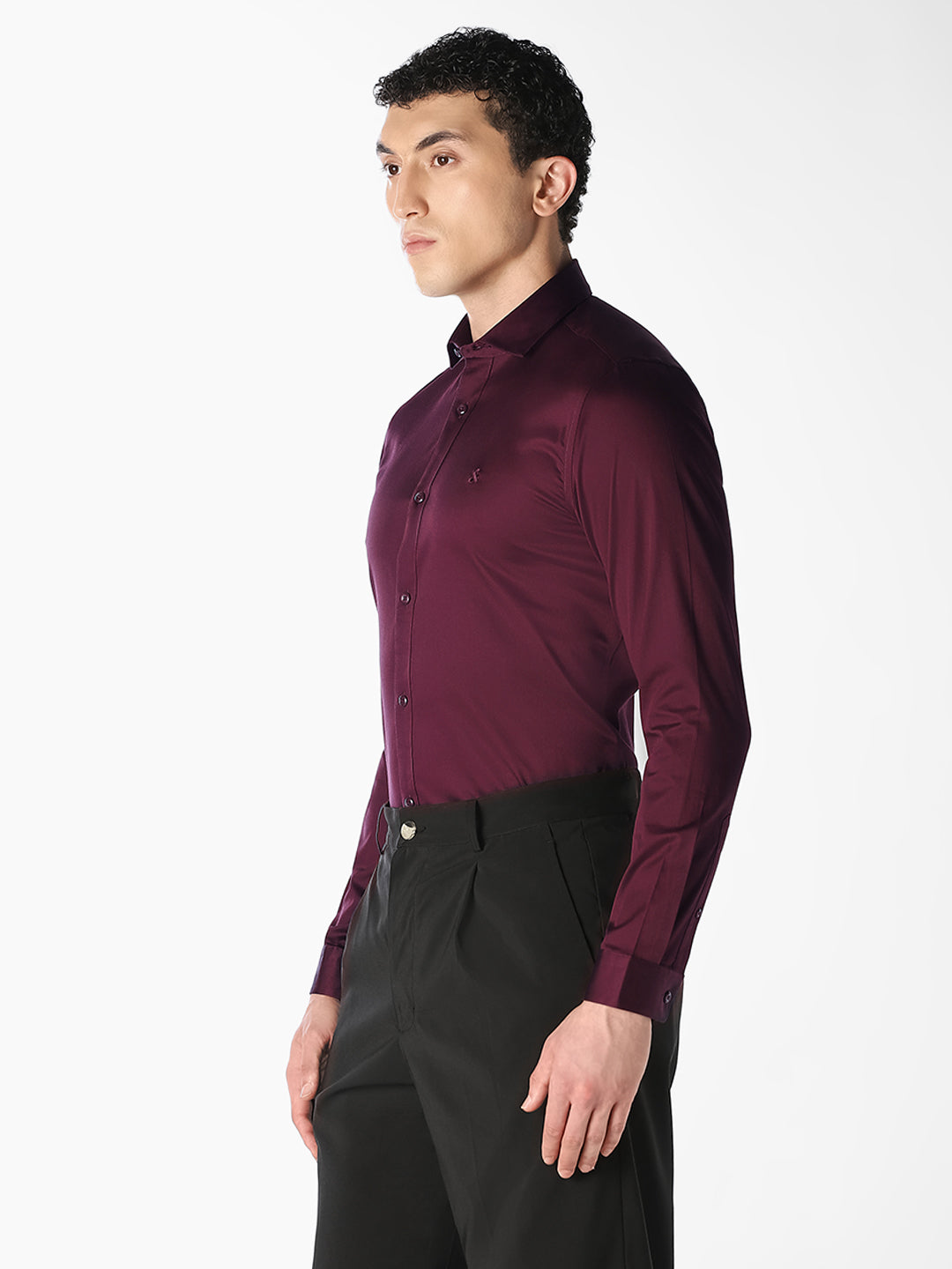 Purple Cotton Formal Shirt