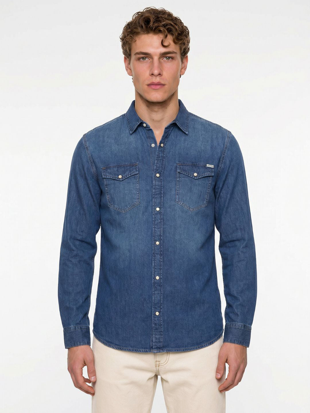 Dark Blue Denim Shirt