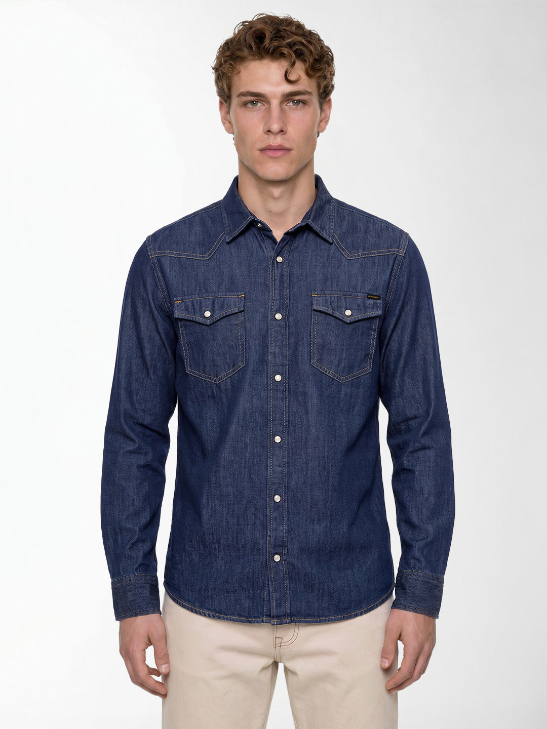 Dark Blue Denim Shirt