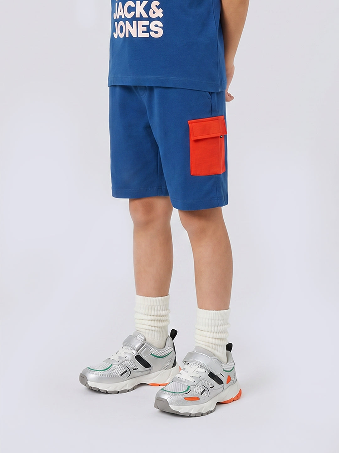 Boys Colourblock Cargo Sweat Shorts