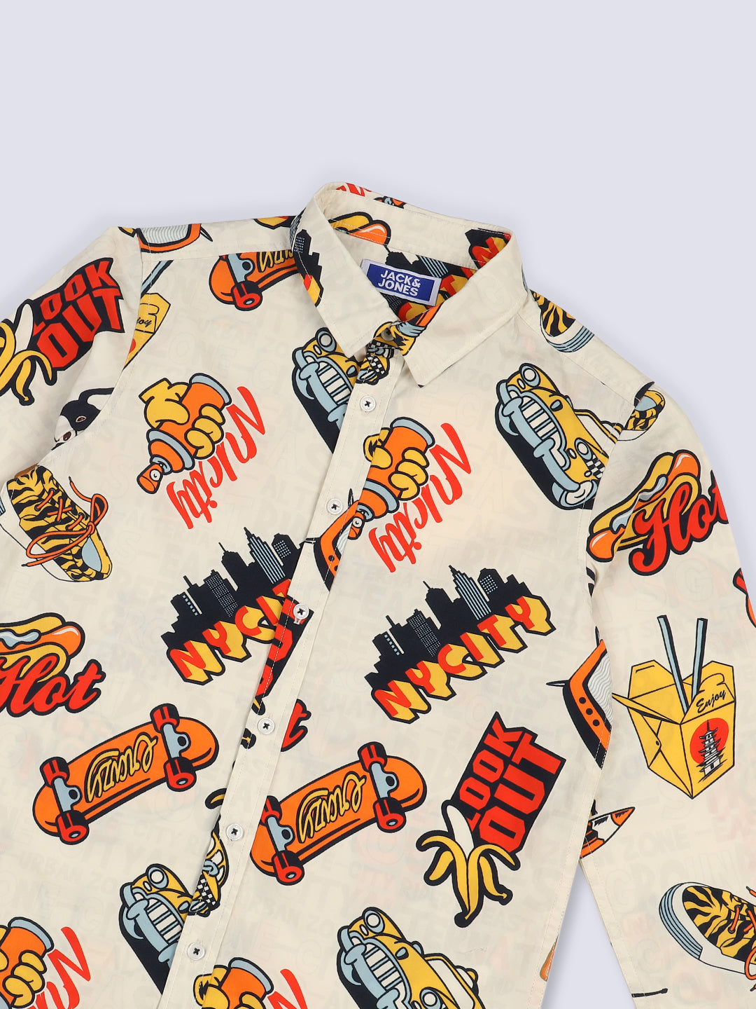 Boys Printed Cotton Shirt