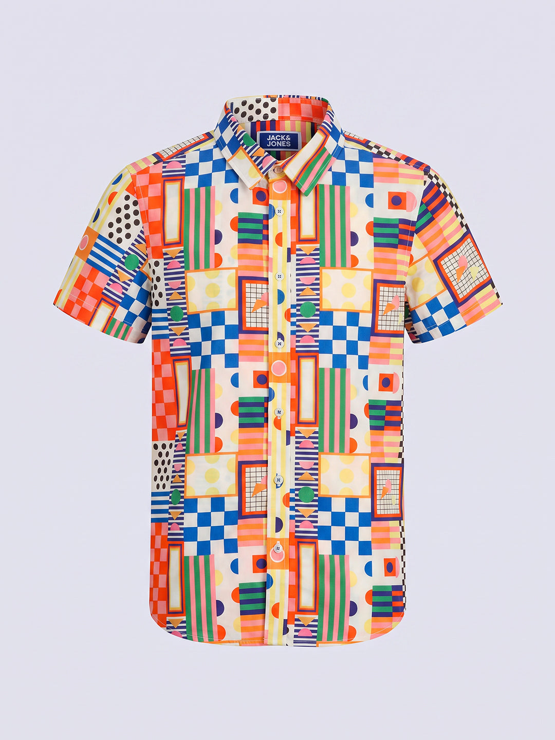 Boys Geometric Print Shirt
