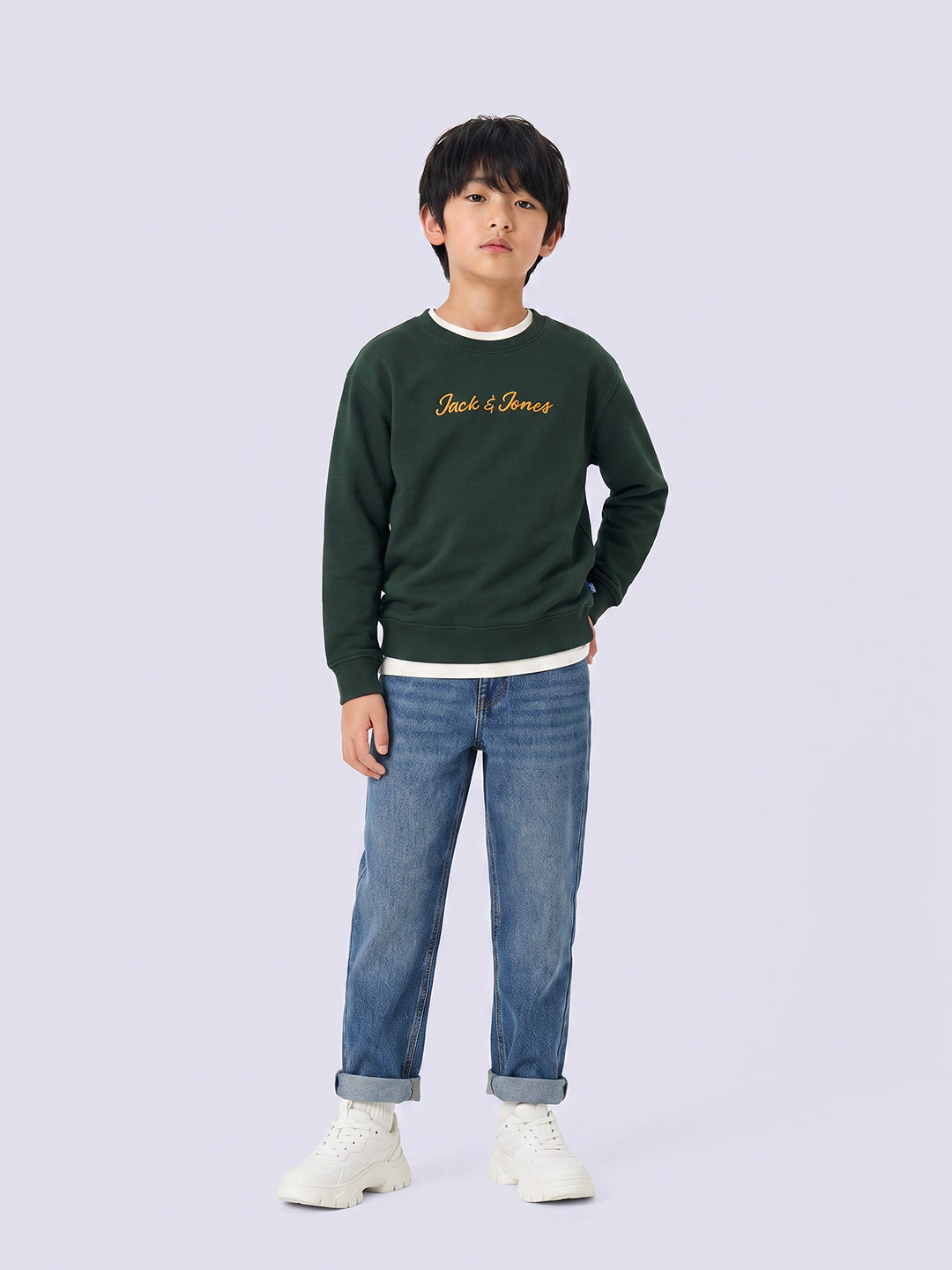 Boys Embroidered Print Sweatshirt