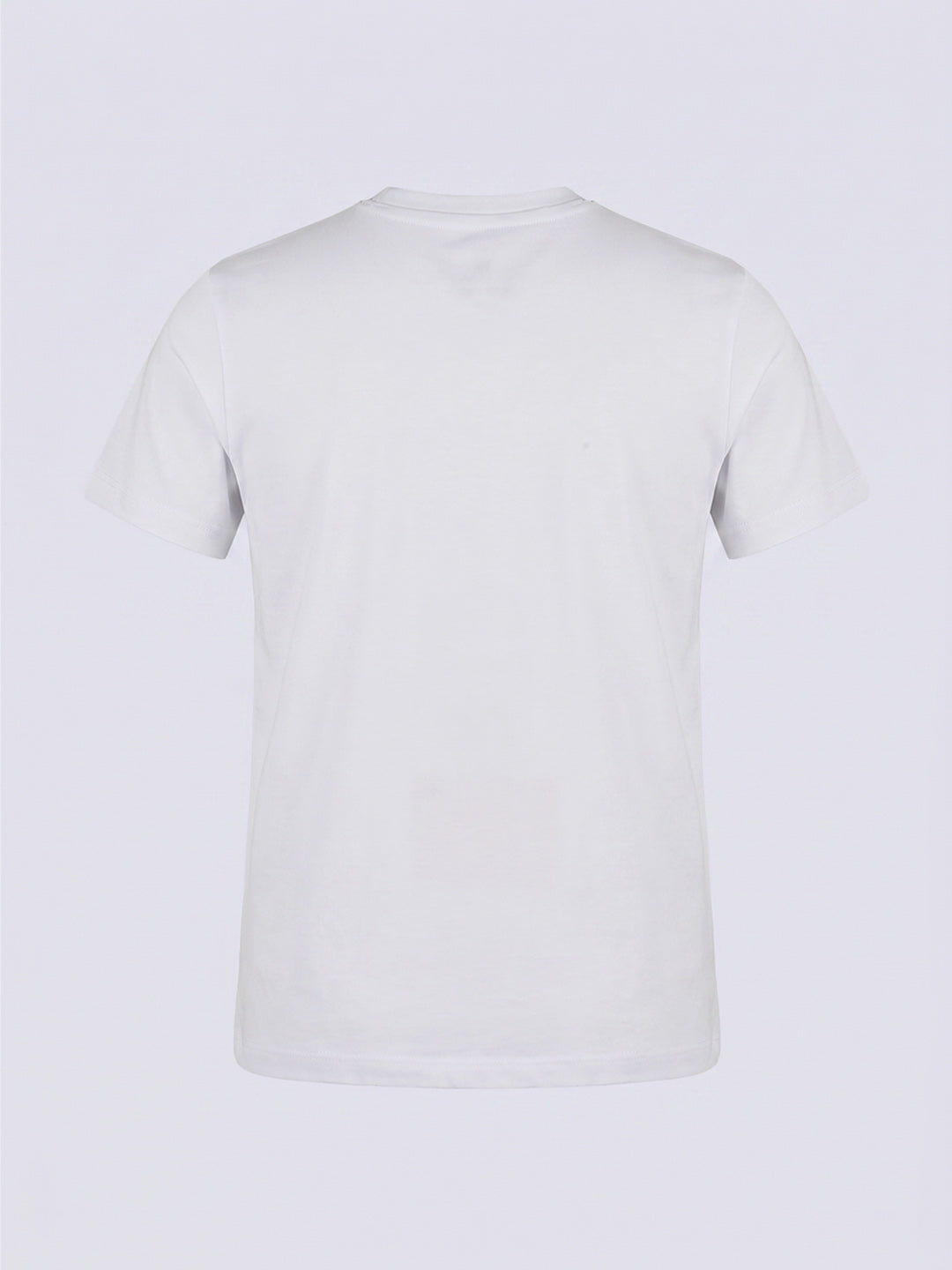 Boys White Printed Cotton T-shirt
