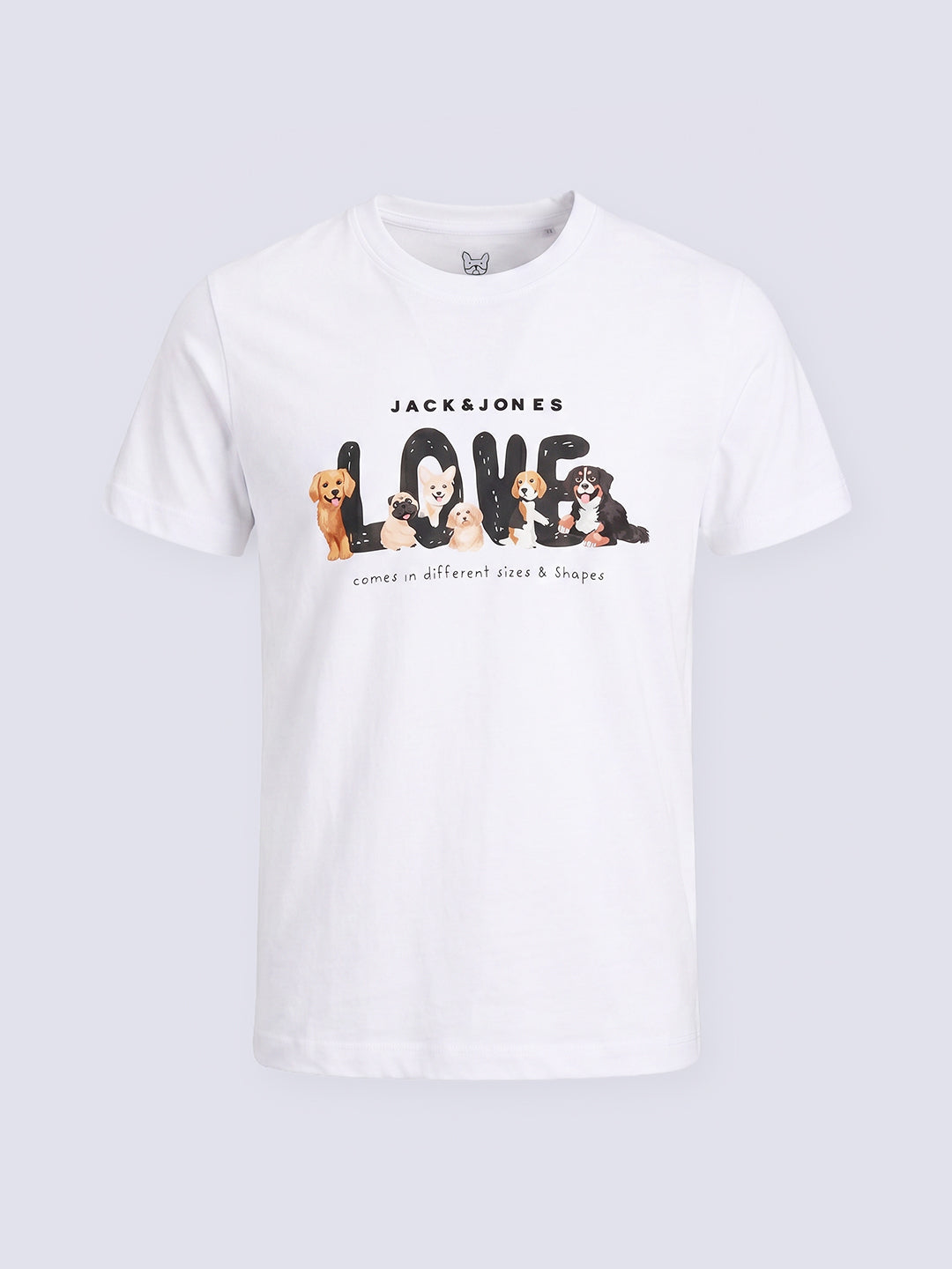 Boys White Printed Cotton T-shirt