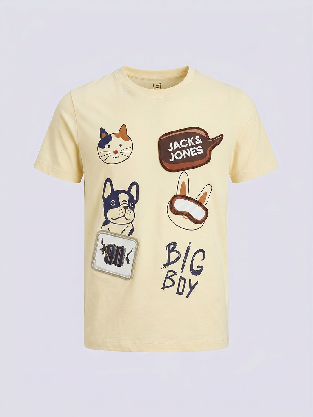 Boys Yellow Printed T-shirt