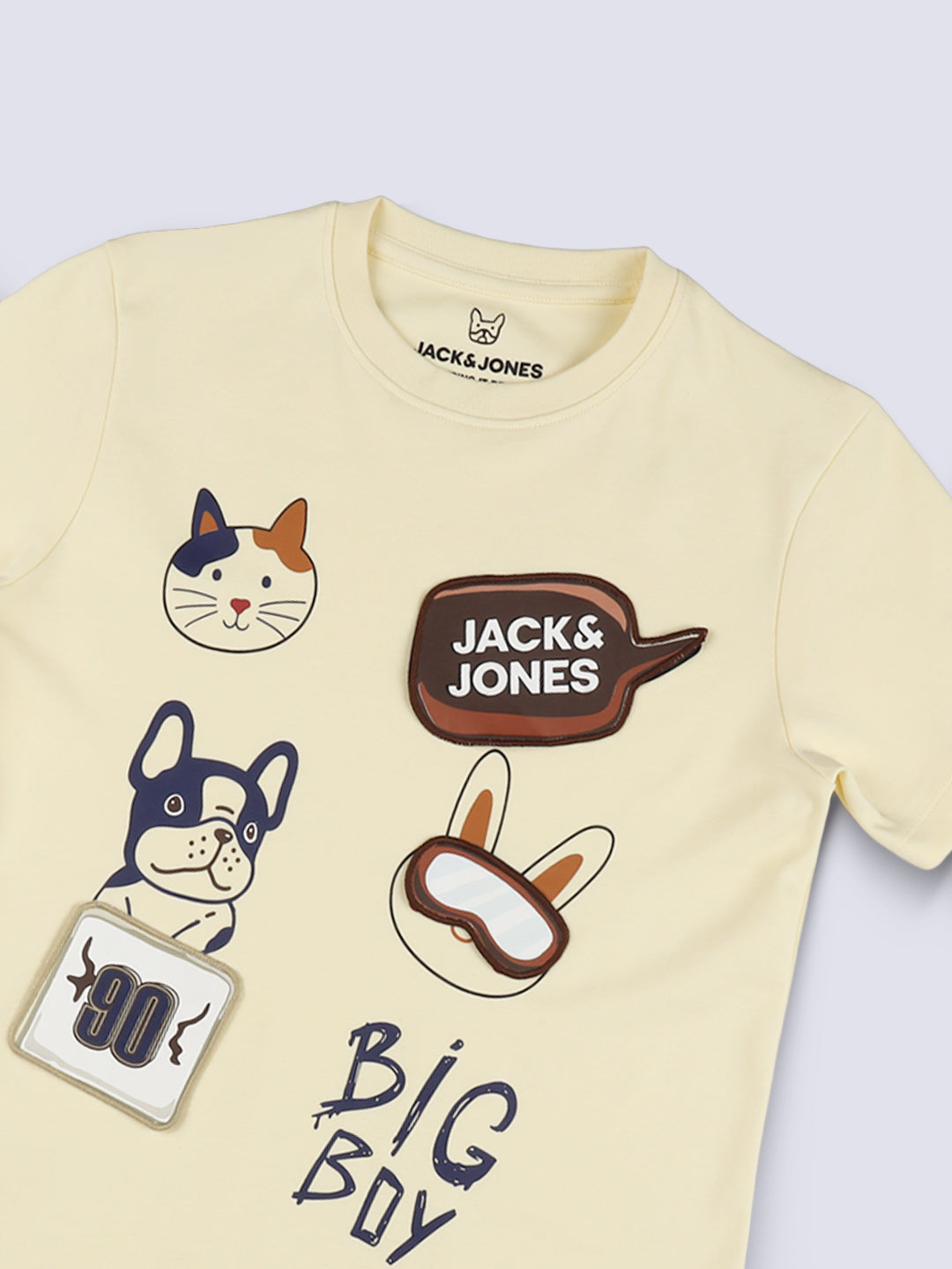 Boys Yellow Printed T-shirt