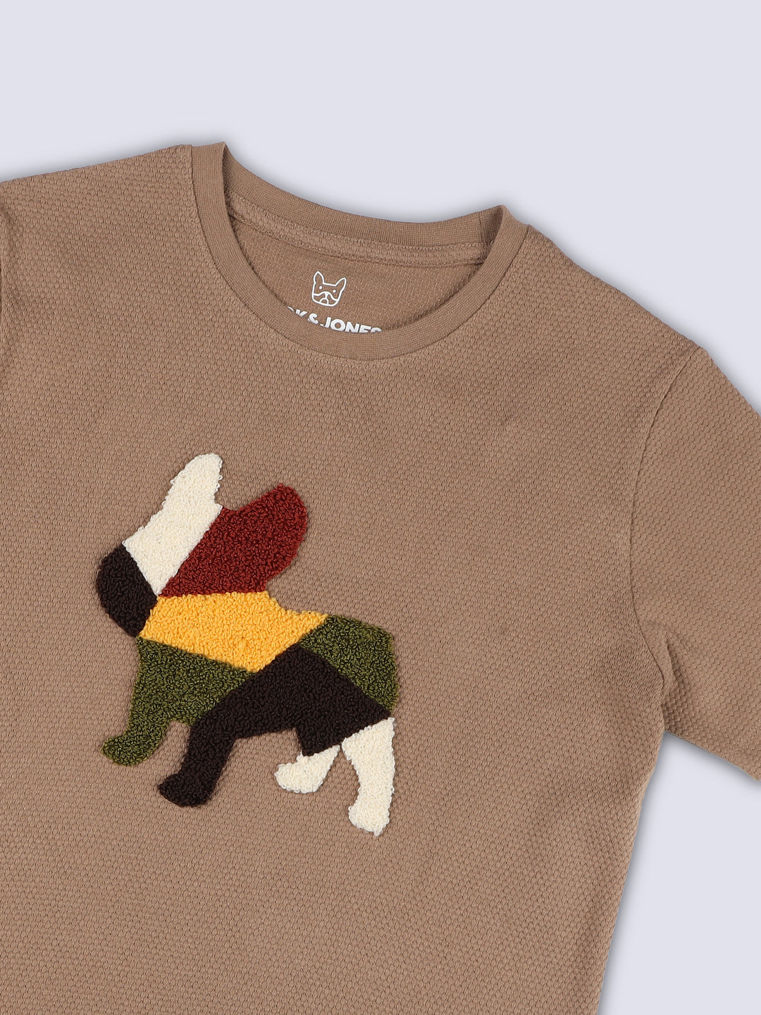 Boys Brown Dog Print T-shirt