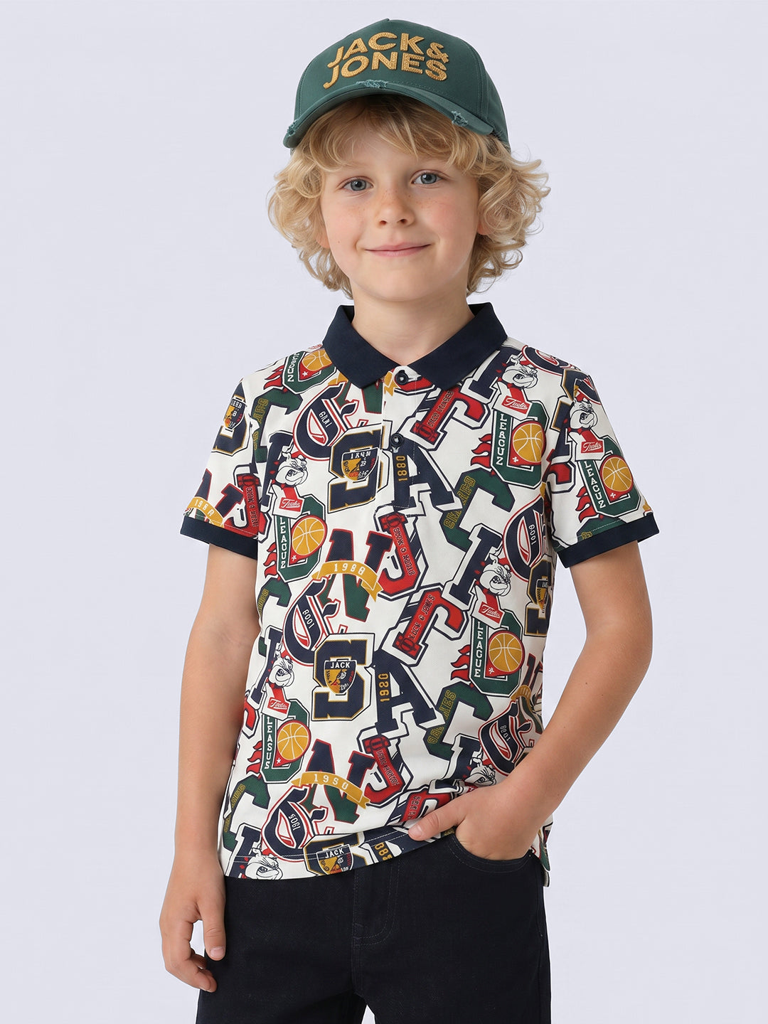 Boys Graphic Print Polo