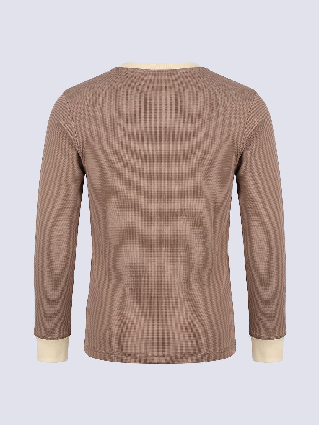 Boys Beige Contrast Stitch T-shirt