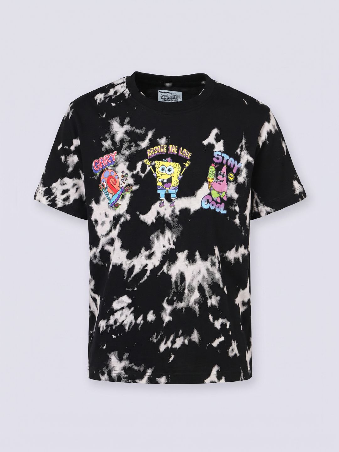 Boys Black SpongeBob Print T-Shirt