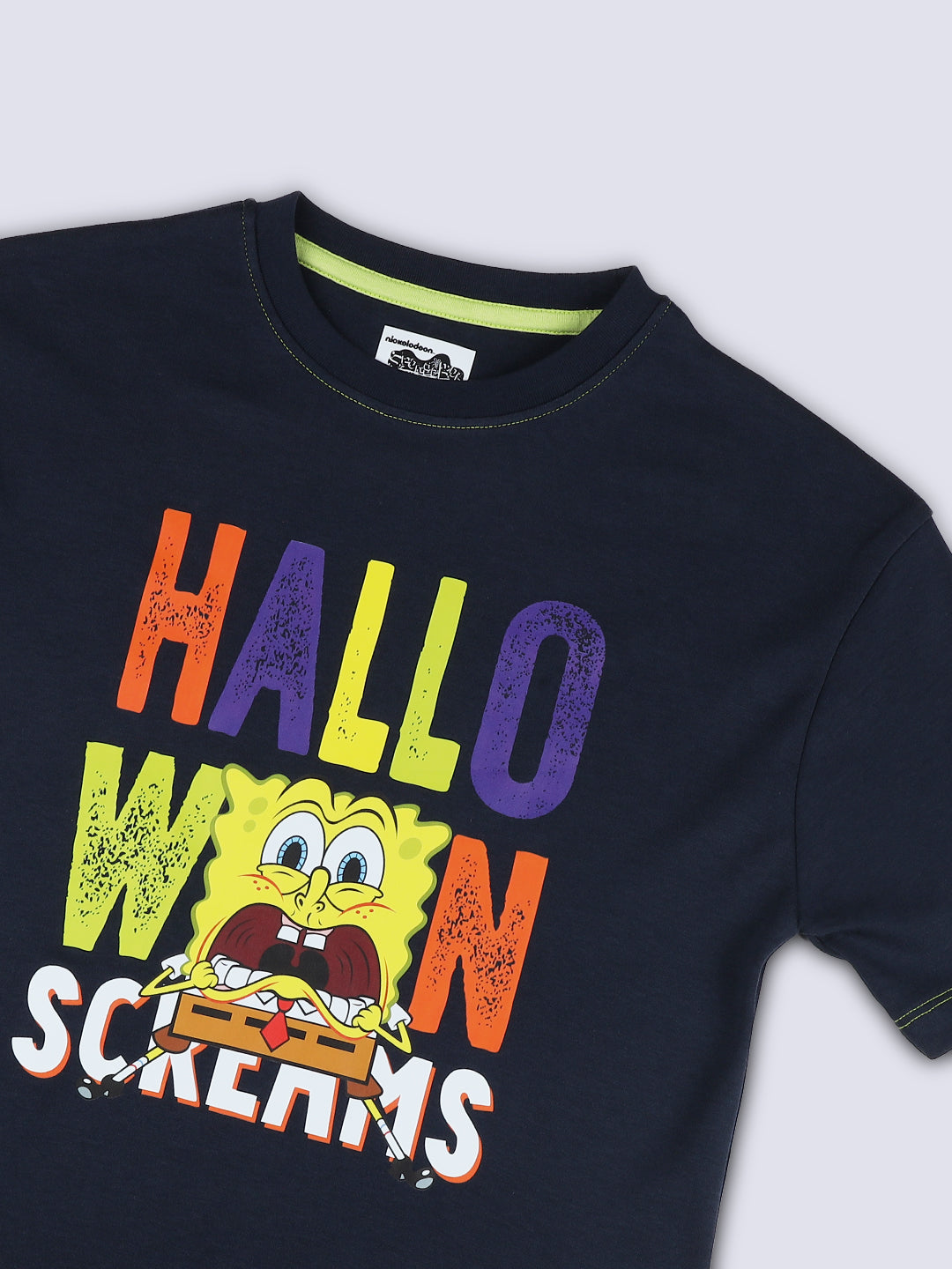 Boys Navy SpongeBob Printed T-shirt