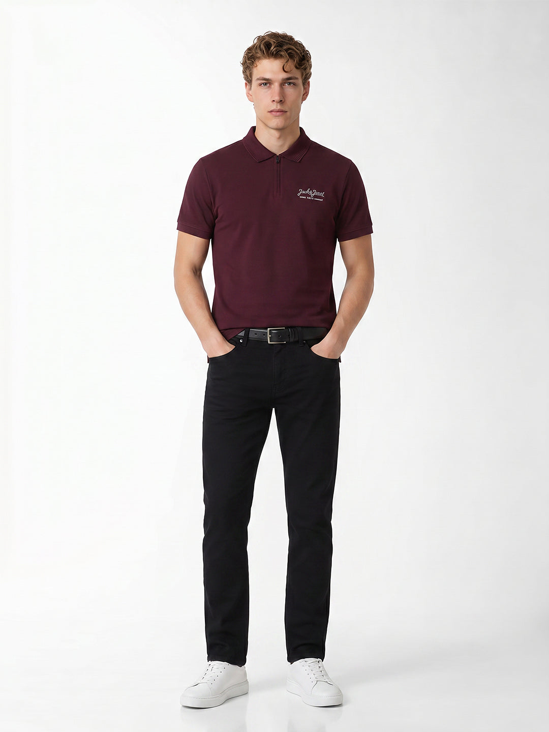 Black clark regular fit jeans
