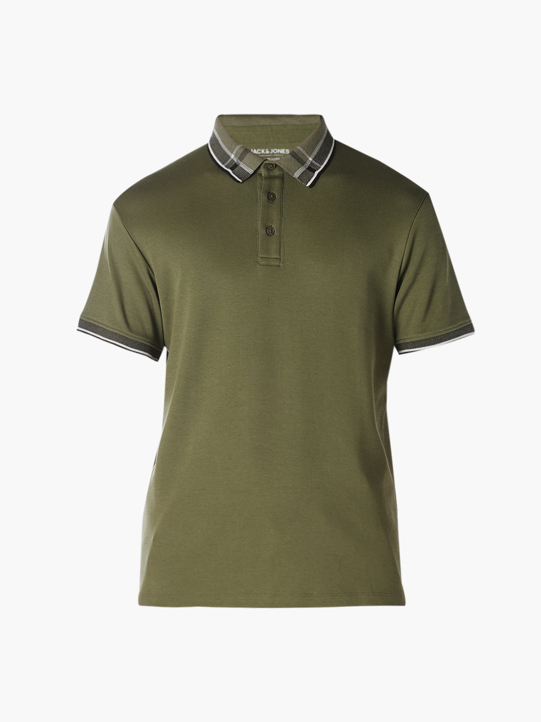 Olive Green Contrast Tipping Polo