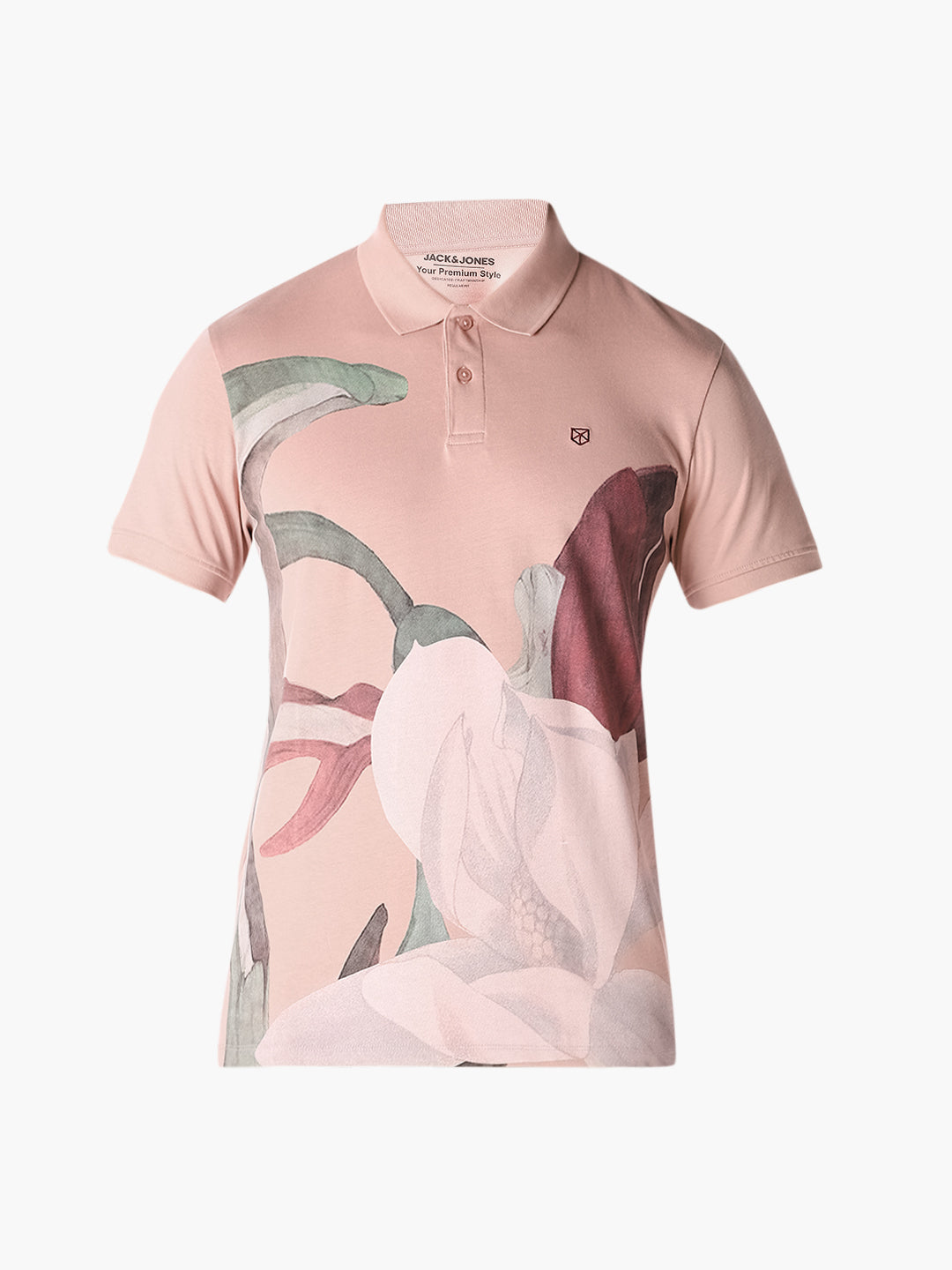 Lilac Printed Cotton Polo