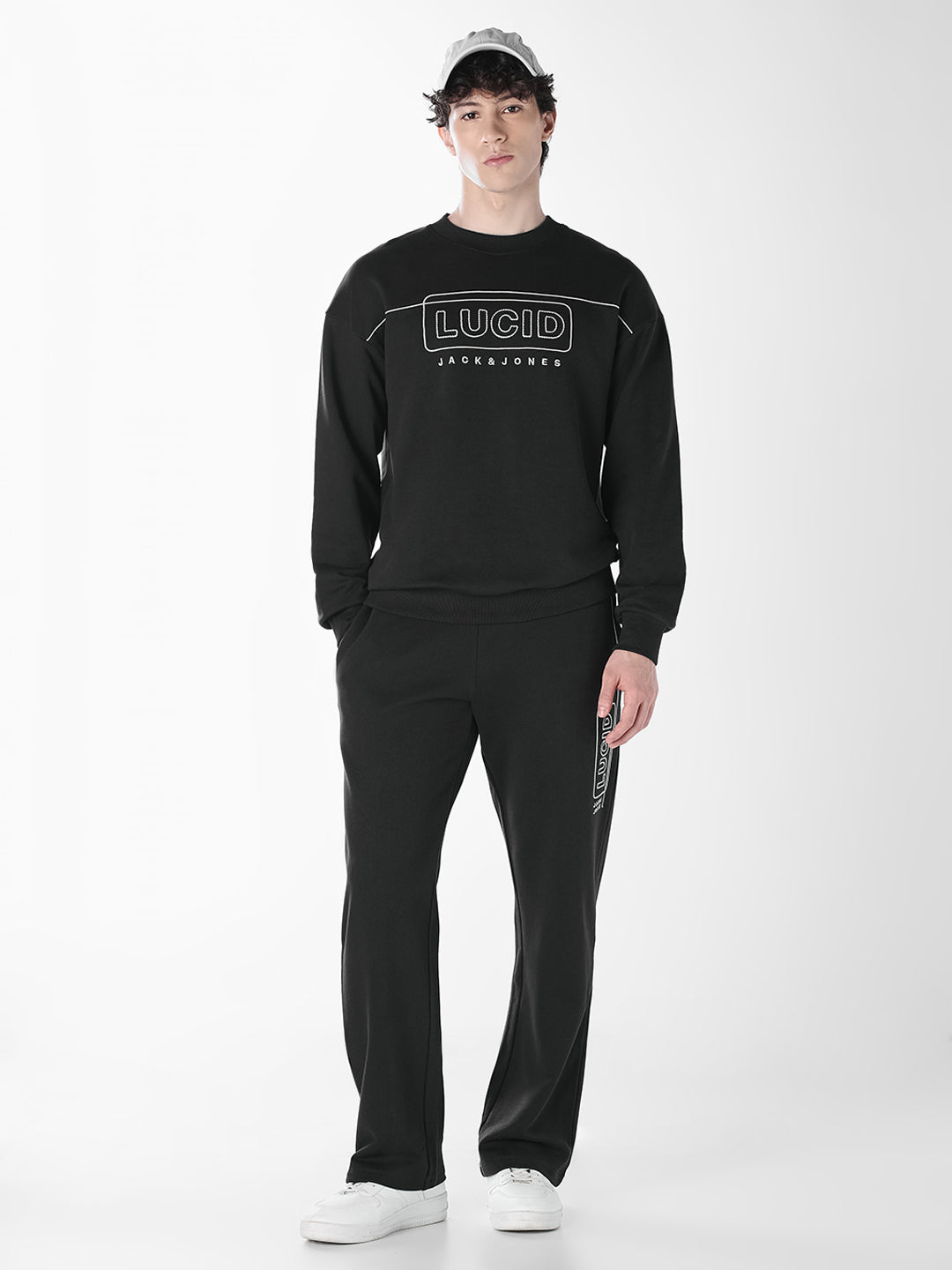 Black Typographic Print Sweatshirt