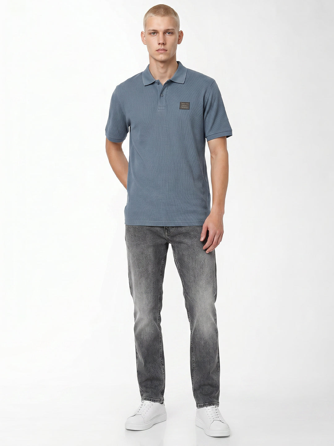 Light Grey Washed Clark Regular Fit Jeans