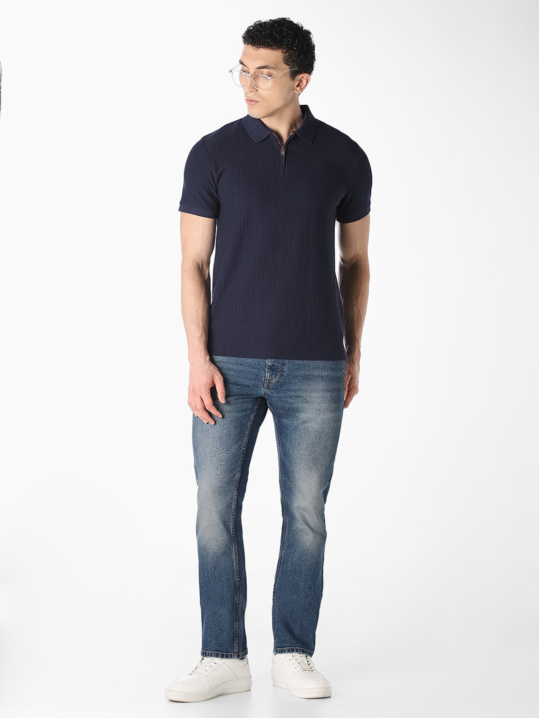Blue Washed Clark Regular Fit Jeans