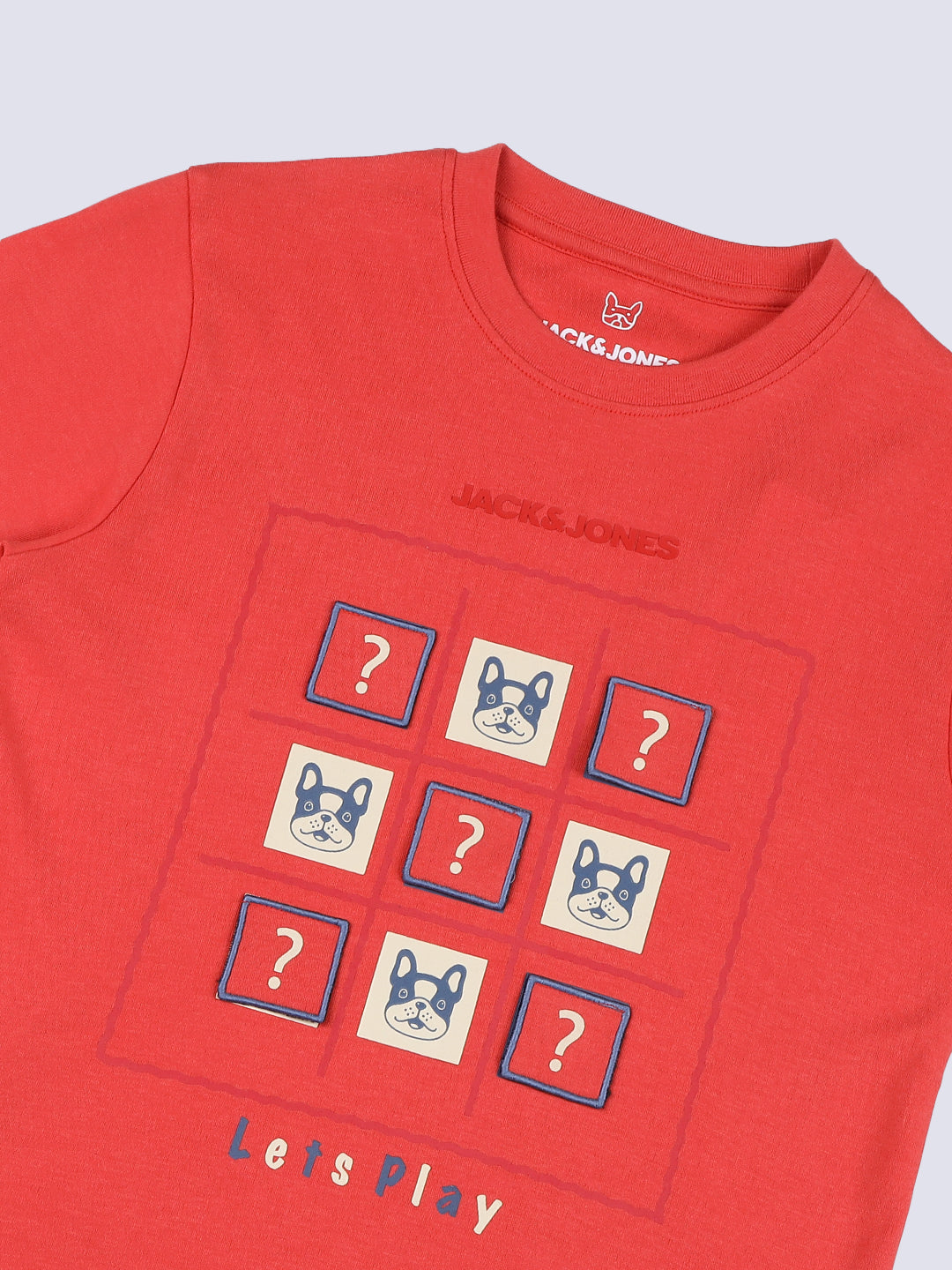 Boys Red Applique Print T-shirt