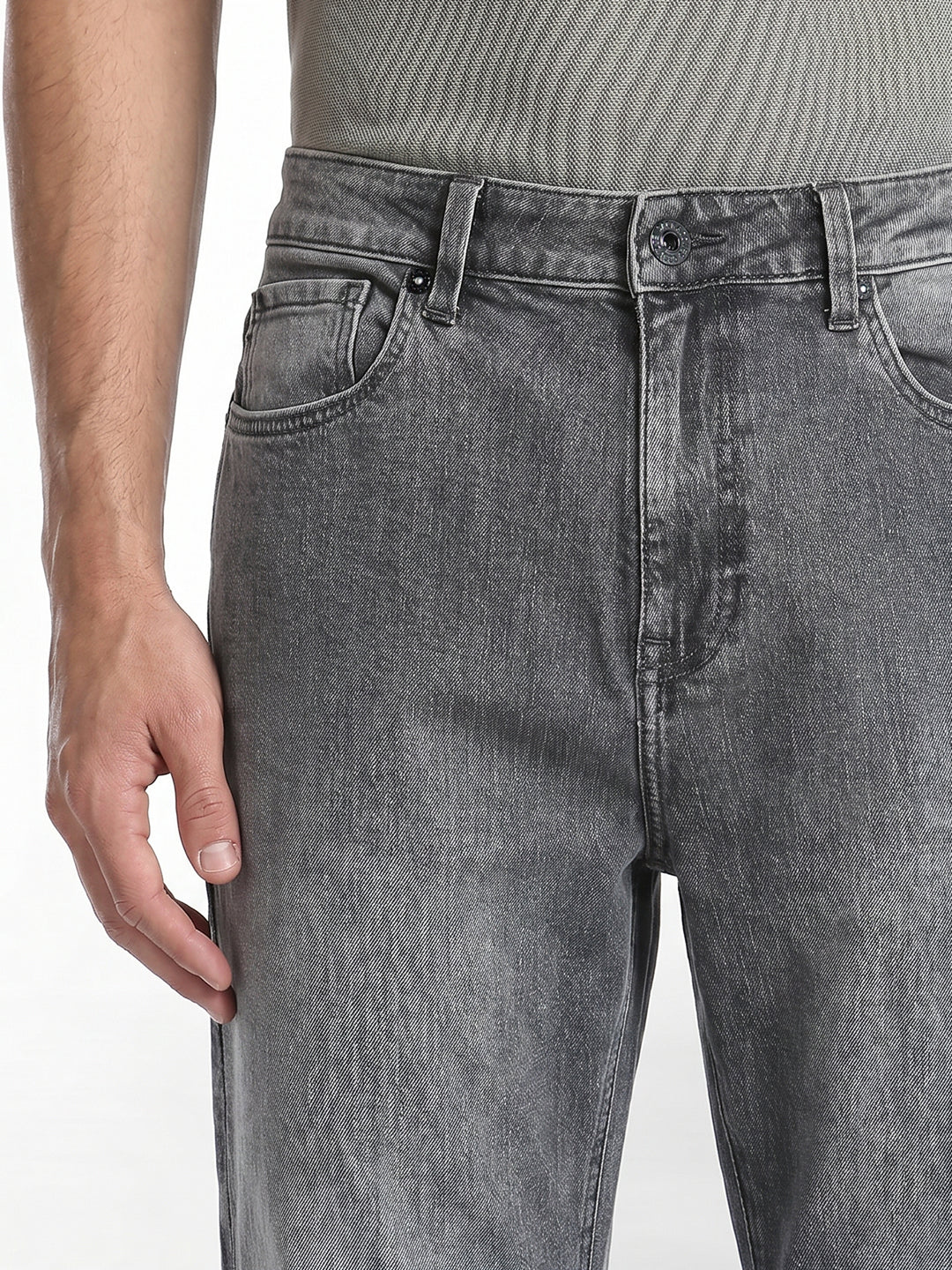 Grey Washed Dario Loose Fit Jeans