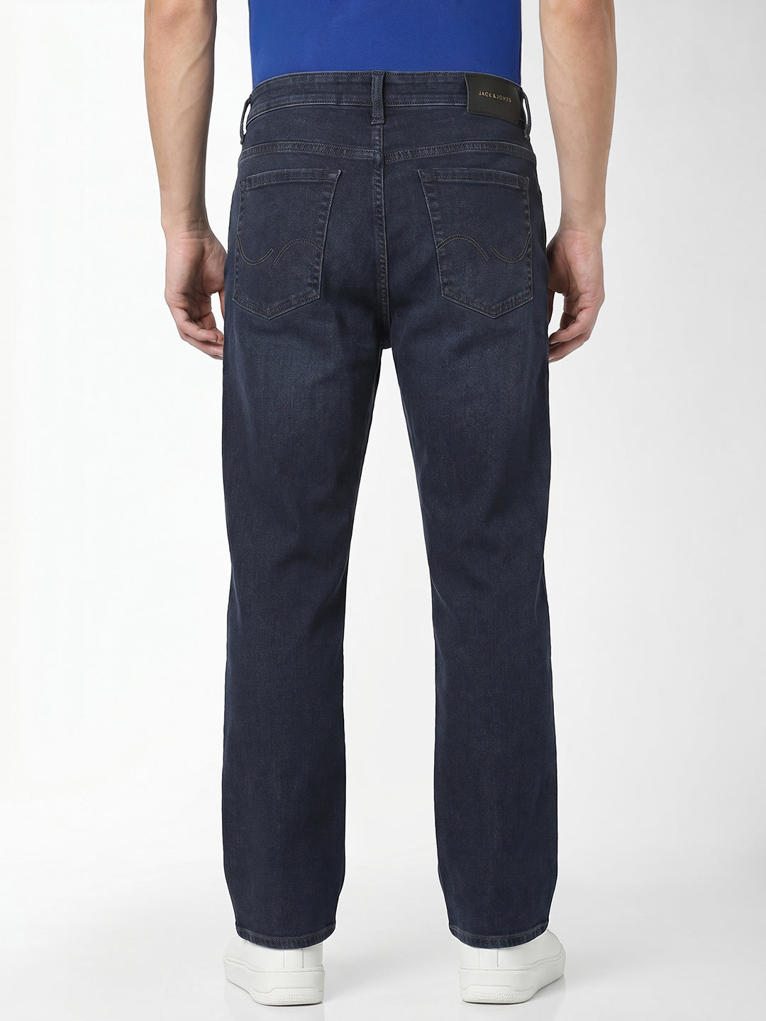 Dark Blue Washed Dario Loose Fit Jeans