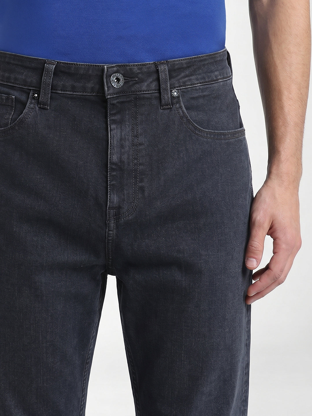 Dark Blue Washed Dario Loose Fit Jeans
