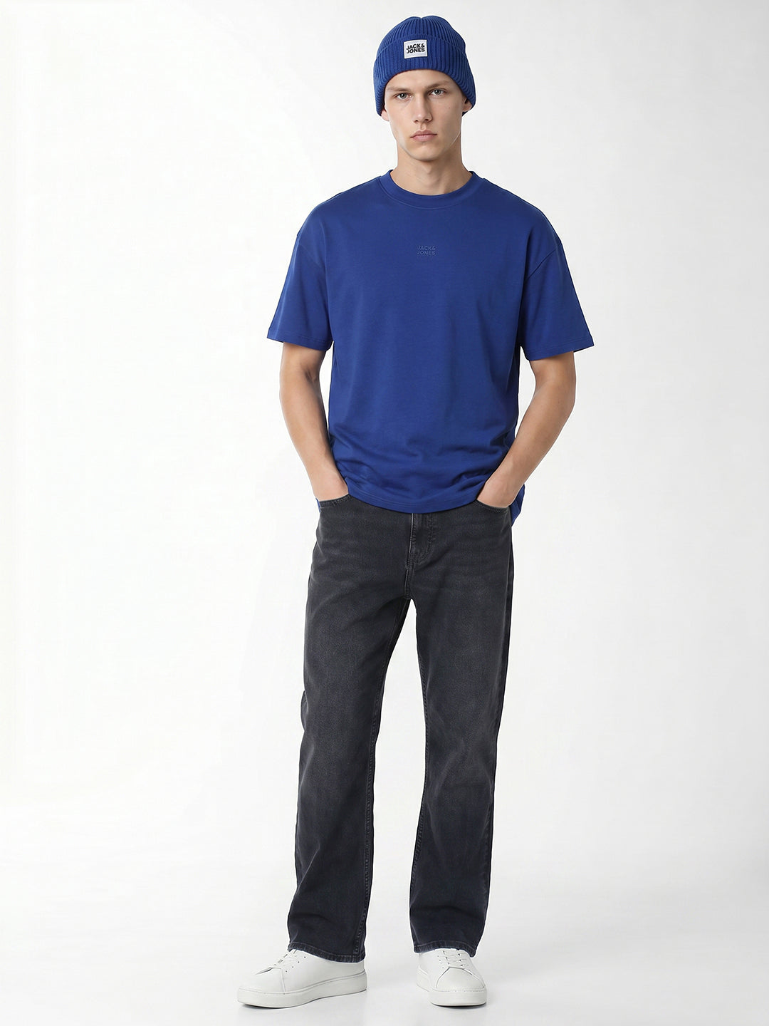 Dark Blue Washed Dario Loose Fit Jeans
