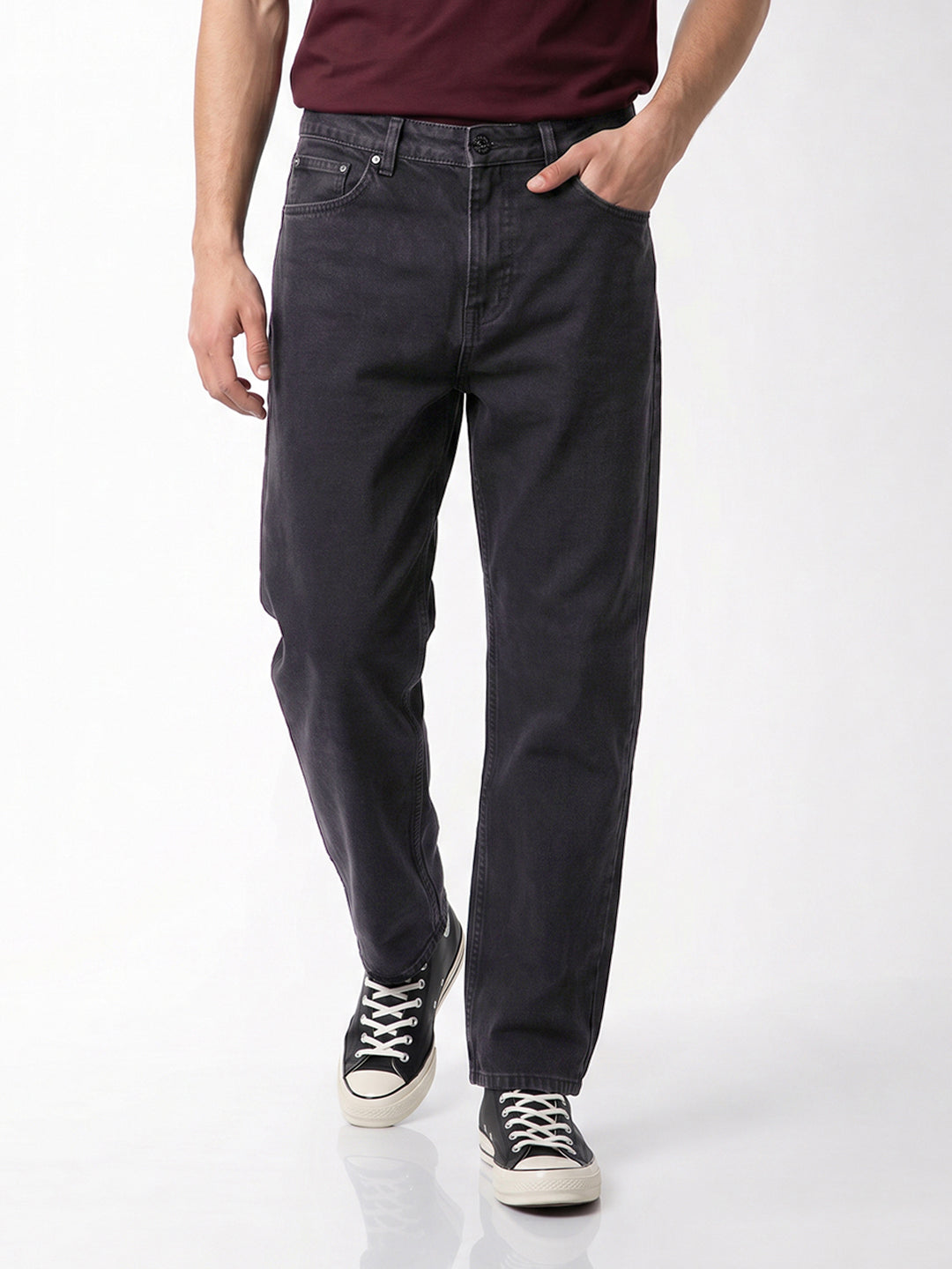 Black dario loose fit jeans