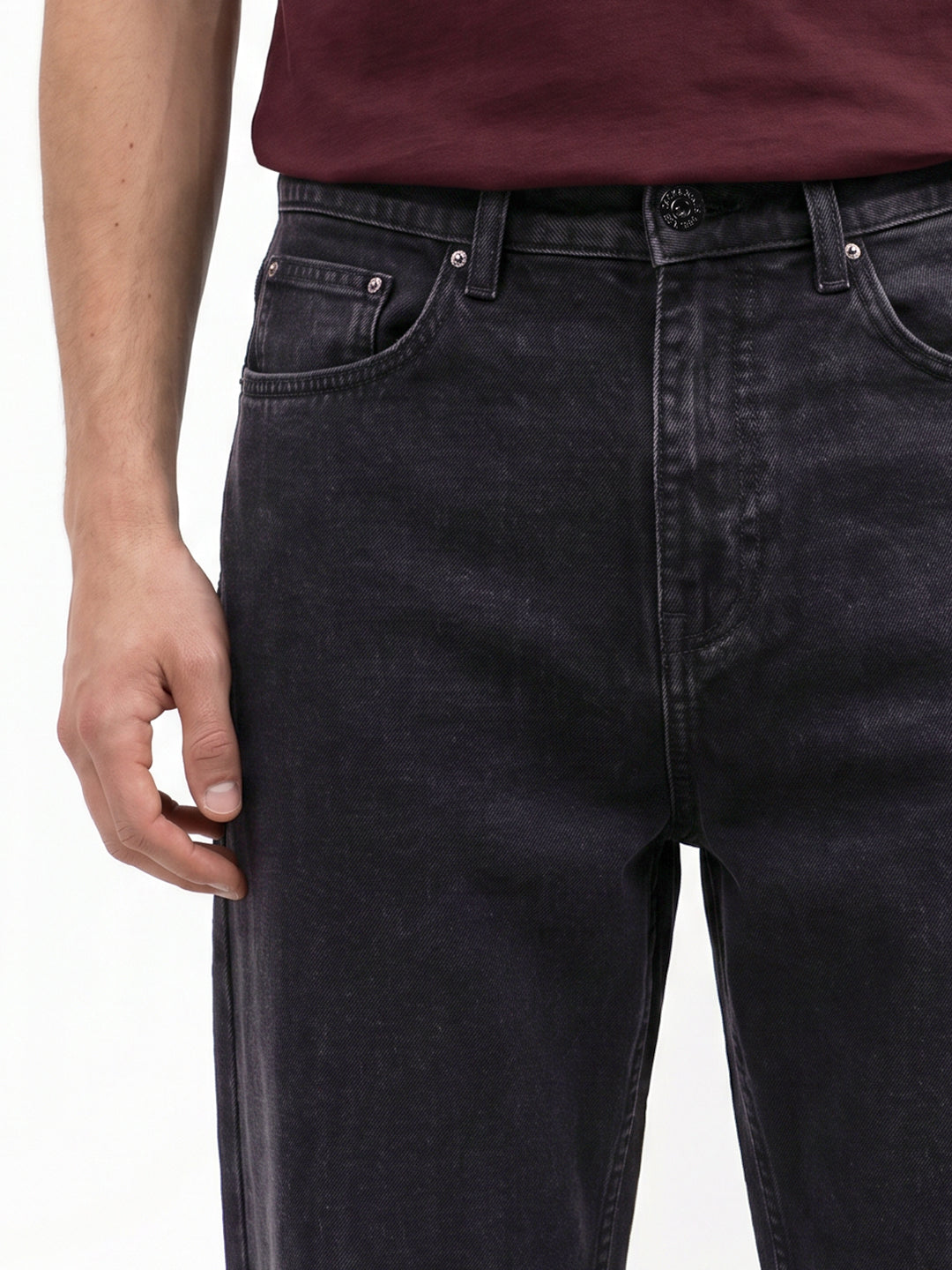 Black dario loose fit jeans