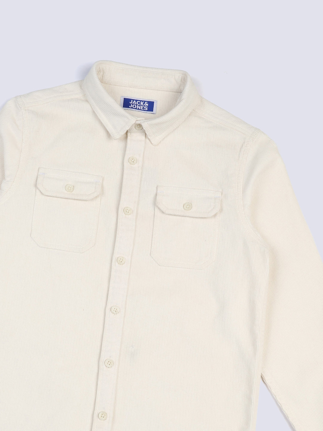 Boys Off-White Corduroy Shirt