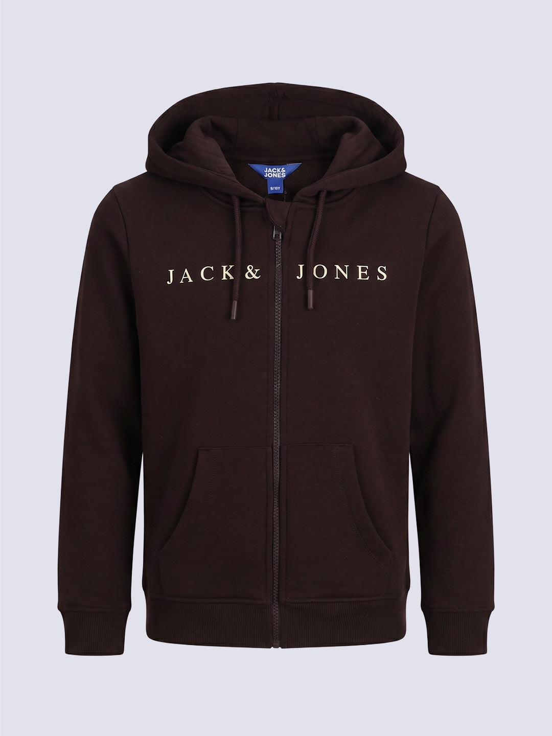 Boys Logo Print Zip-Up Hoodie